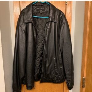 Men’s Croft & Barrow Black Leather Jacket XXLT